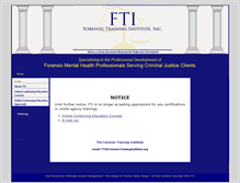 Tablet Screenshot of forensictraininginstitute.org